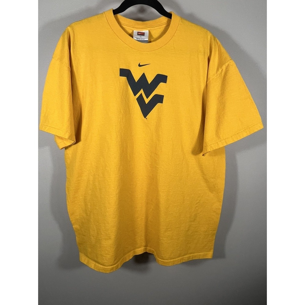 Vintage 90s Y2K Nike West Virginia Mountaineers WVU Center Check Swoosh XL (I)
